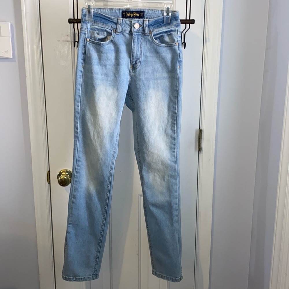Indigo Rein, sz. 3, 25x31, split side hem, straight leg